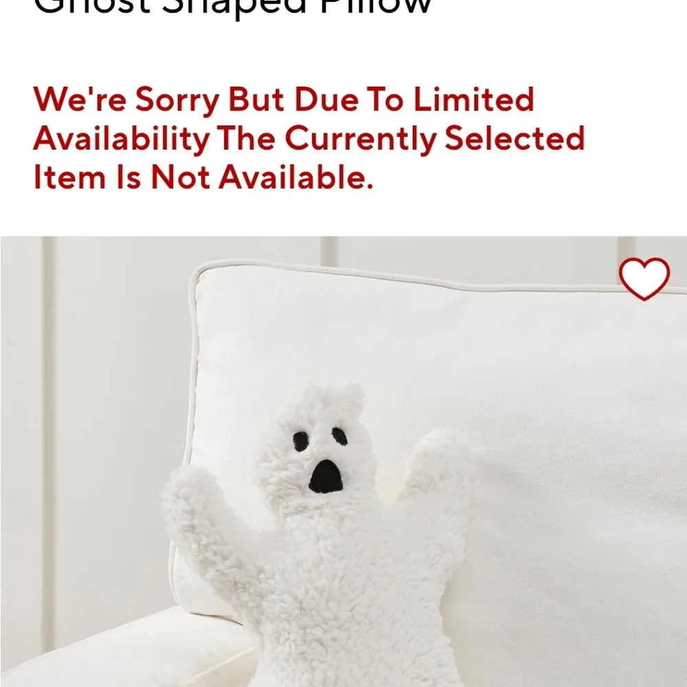 NWT Pottery Barn Ghost White Sherpa Pillow Sold Out Online